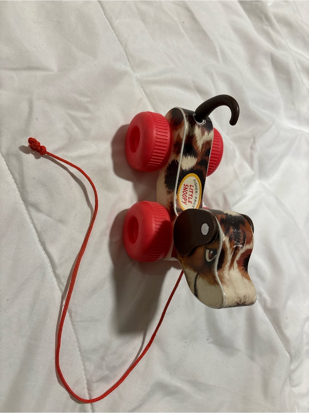 FISHER PRICE Little Snoopy Dog Pull Toy - vintage used nice as is